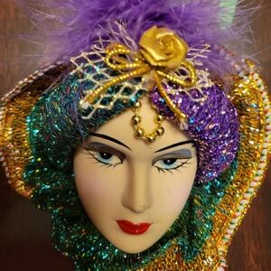 Mardi Gras Porcelain Ornament